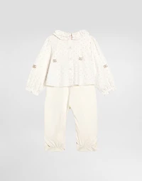 Polka dot interlock romper