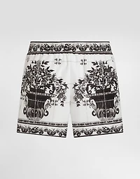 Majolica-print short swim boxer shorts