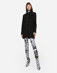 Double crepe peacoat with galalith buttons