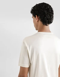 Short-sleeved silk t-shirt