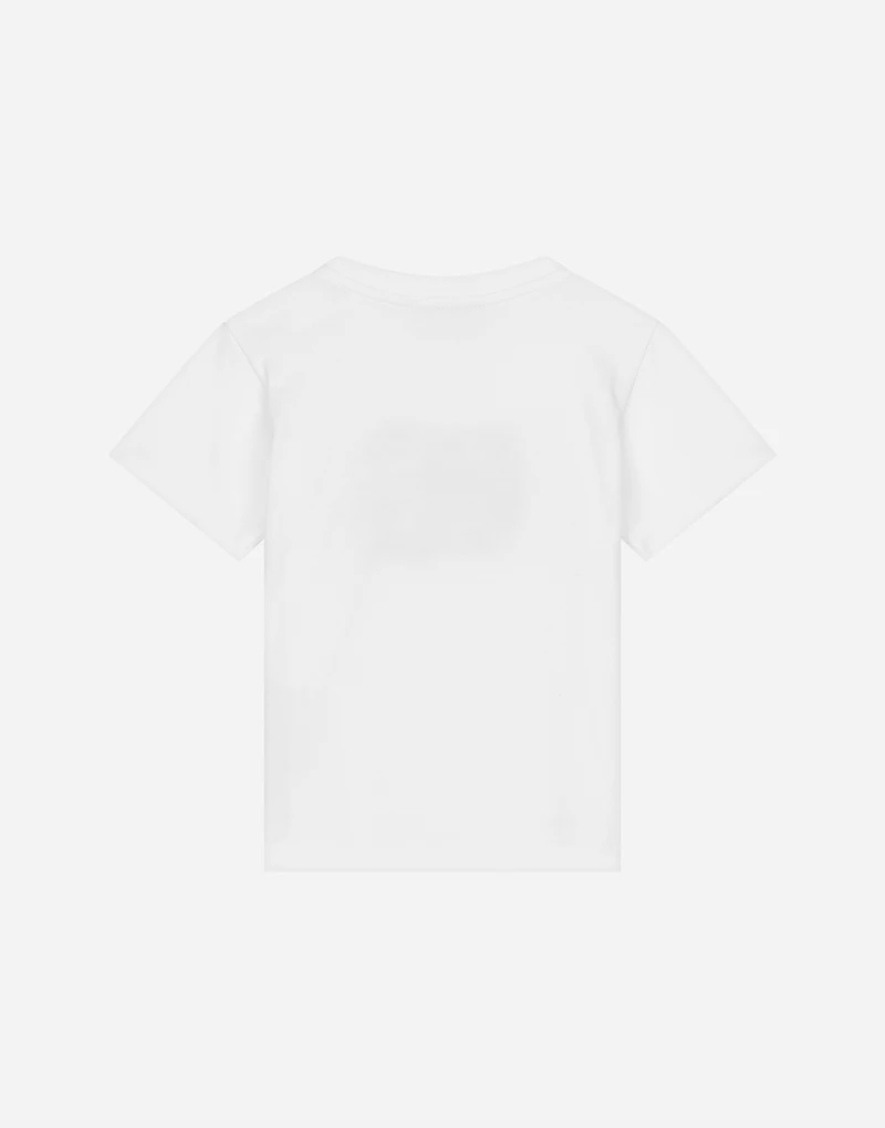 Jersey T-shirt with floral DG print