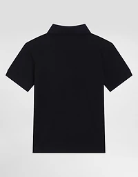 Piqué polo shirt with logo plaque