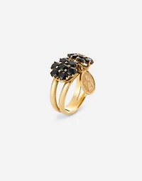 Sicily Ring
 18-carat yellow gold and black sapphires