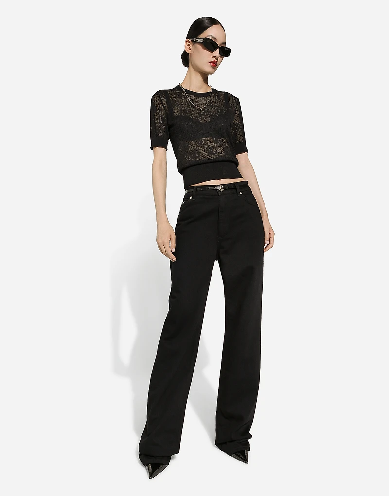 Loose denim jeans