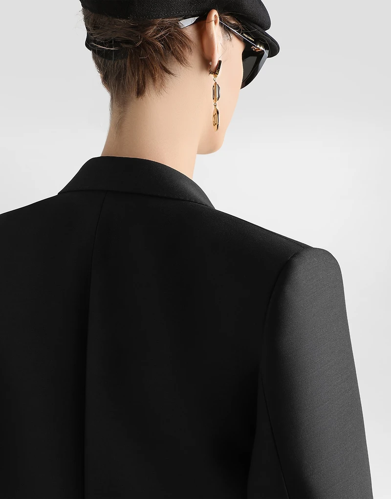 Double-breasted jacket faille