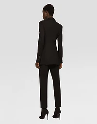 Double-breasted Milano rib jacket