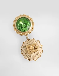 Logo clip earrings