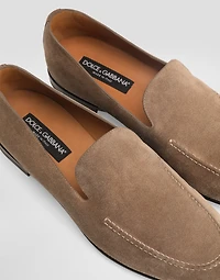 Split calfskin slippers