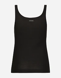 Fine-rib tank top