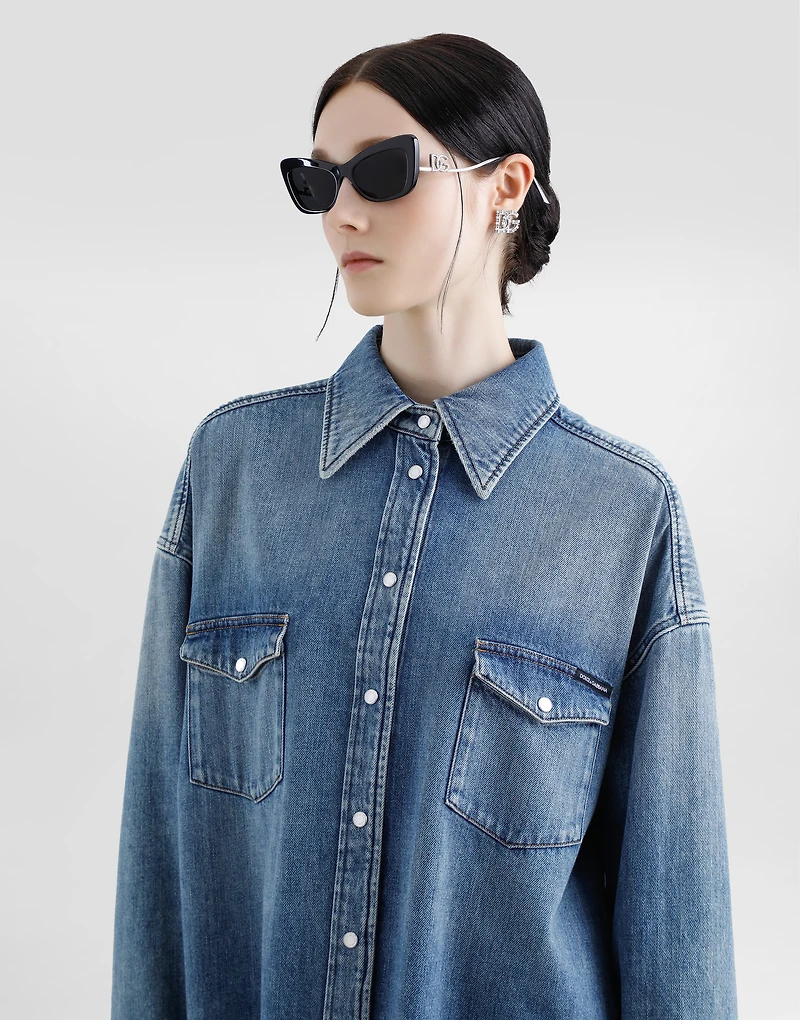 Oversize denim shirt