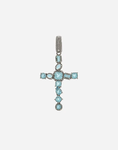 Charm Kids 18 carat white gold with blue topazes