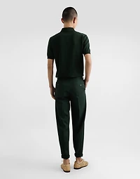 Woolen pants with turn-ups