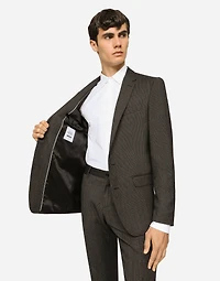 Single-breasted pinstripe wool Martini-fit suit