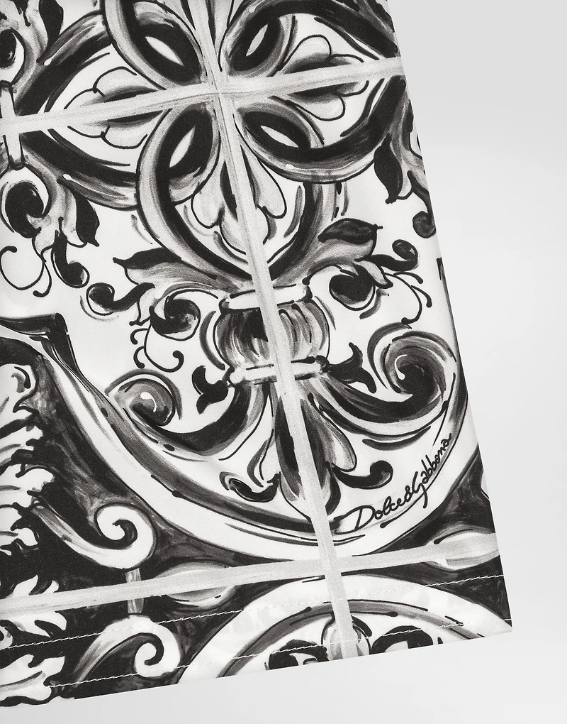 Majolica-print canvas medium boxer shorts
