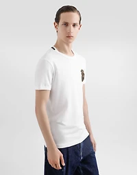 Cotton T-shirt with heraldic patch