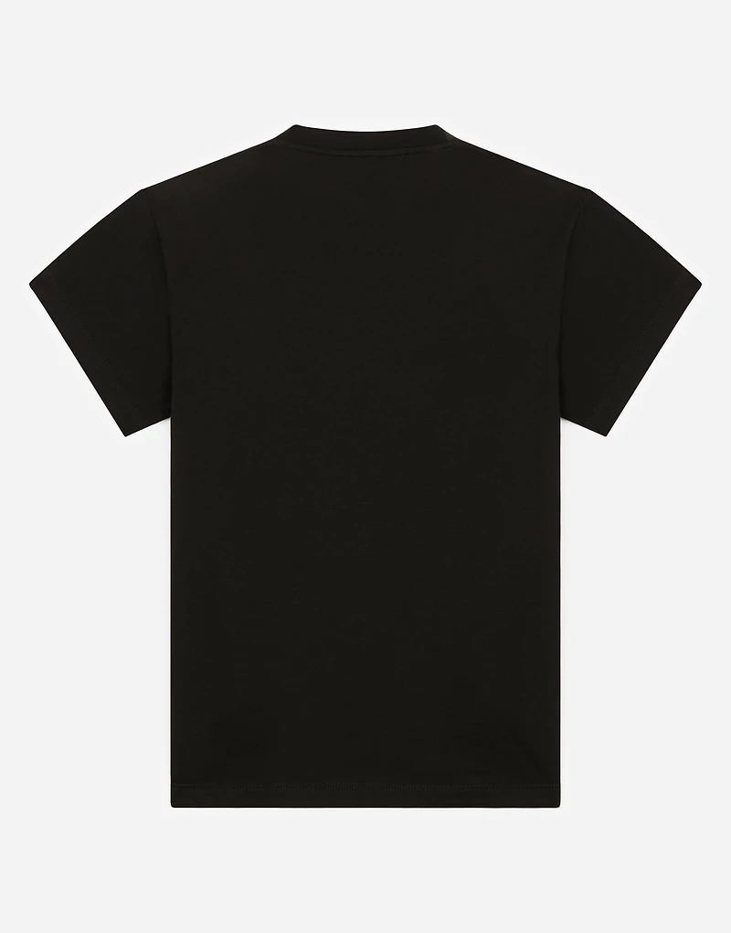Jersey T-shirt with bee embroidery