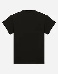 Jersey T-shirt with bee embroidery