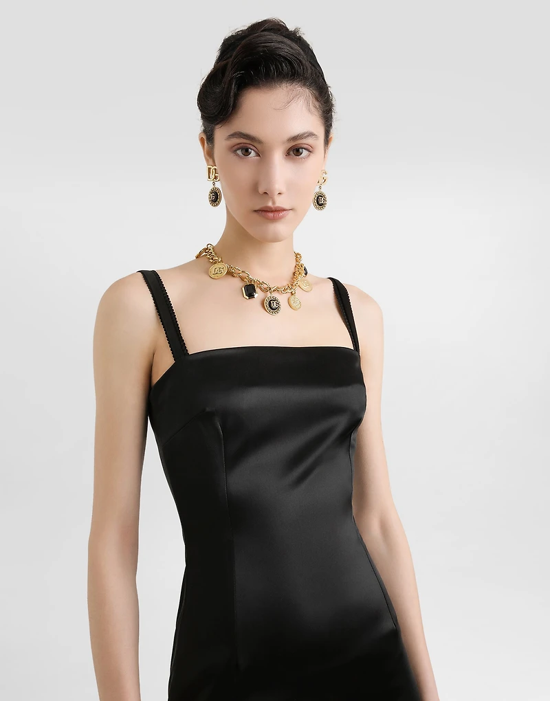 Stretch satin dress