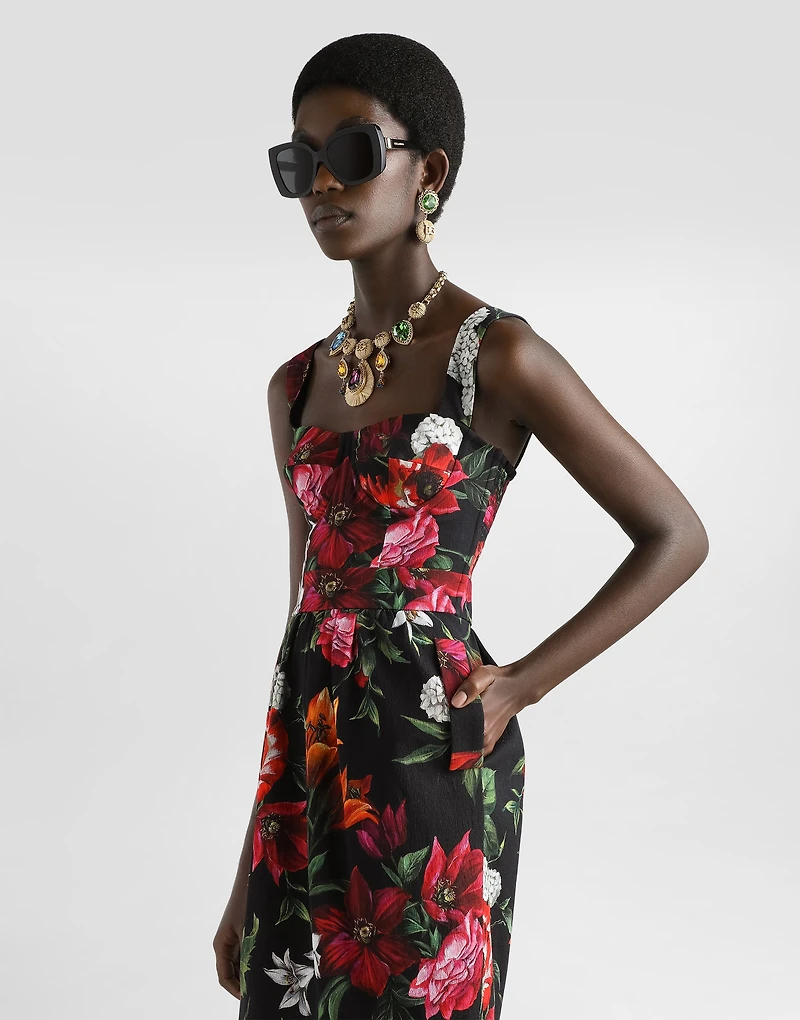 Flower-print dress
