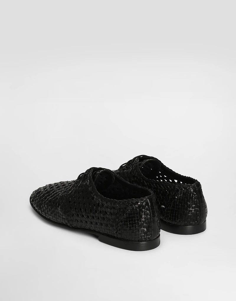 Polished goatskin Derby shoes