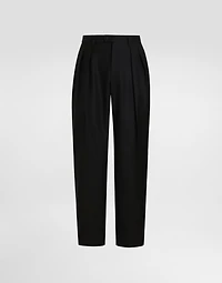 Wool gabardine trousers