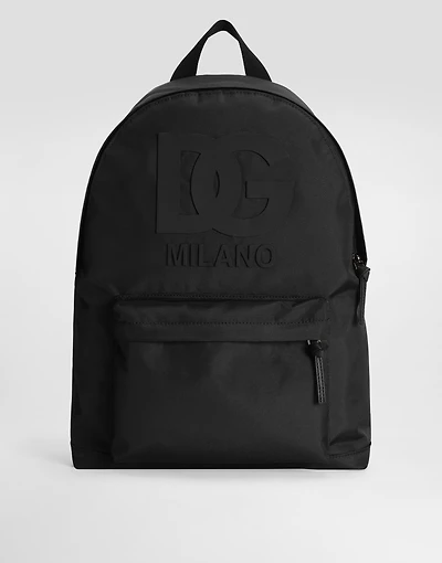 Nylon backpack with DG rubber patch