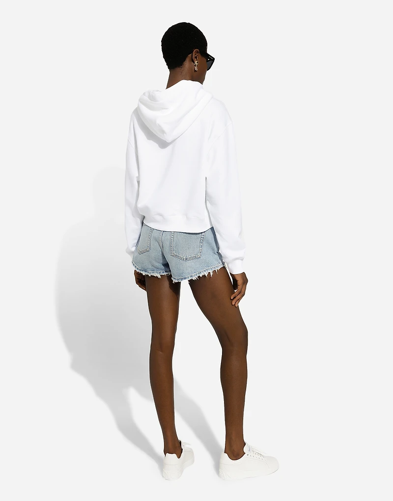 Cotton jersey hoodie