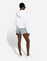 Cotton jersey hoodie