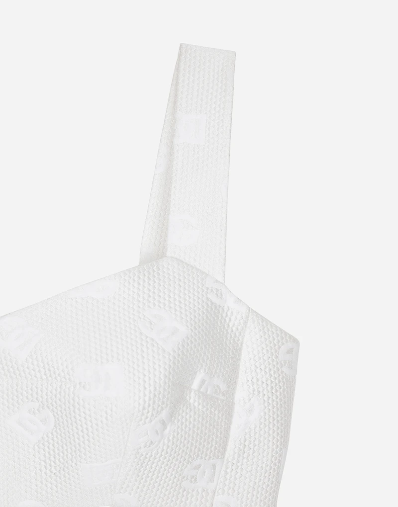 Jacquard top with all-over DG logo