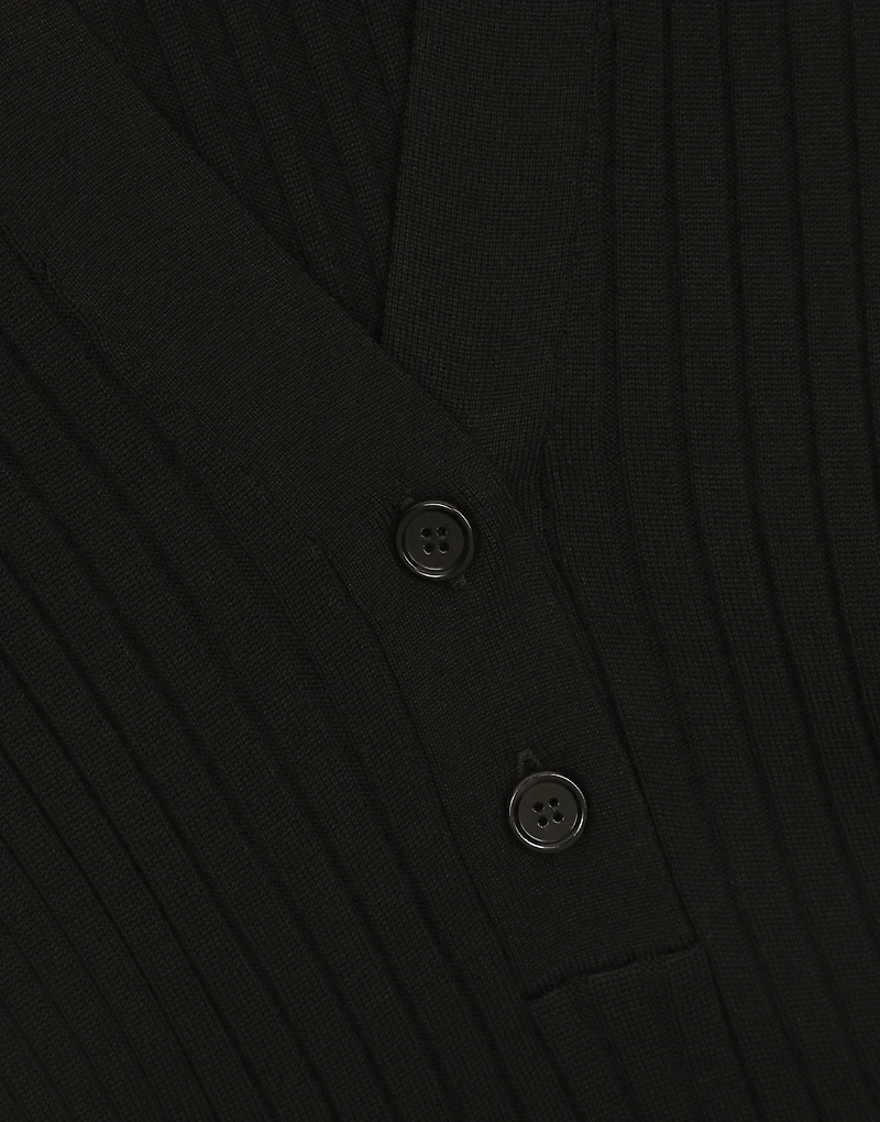 Wool flat-rib sweater