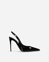 Patent leather slingbacks
