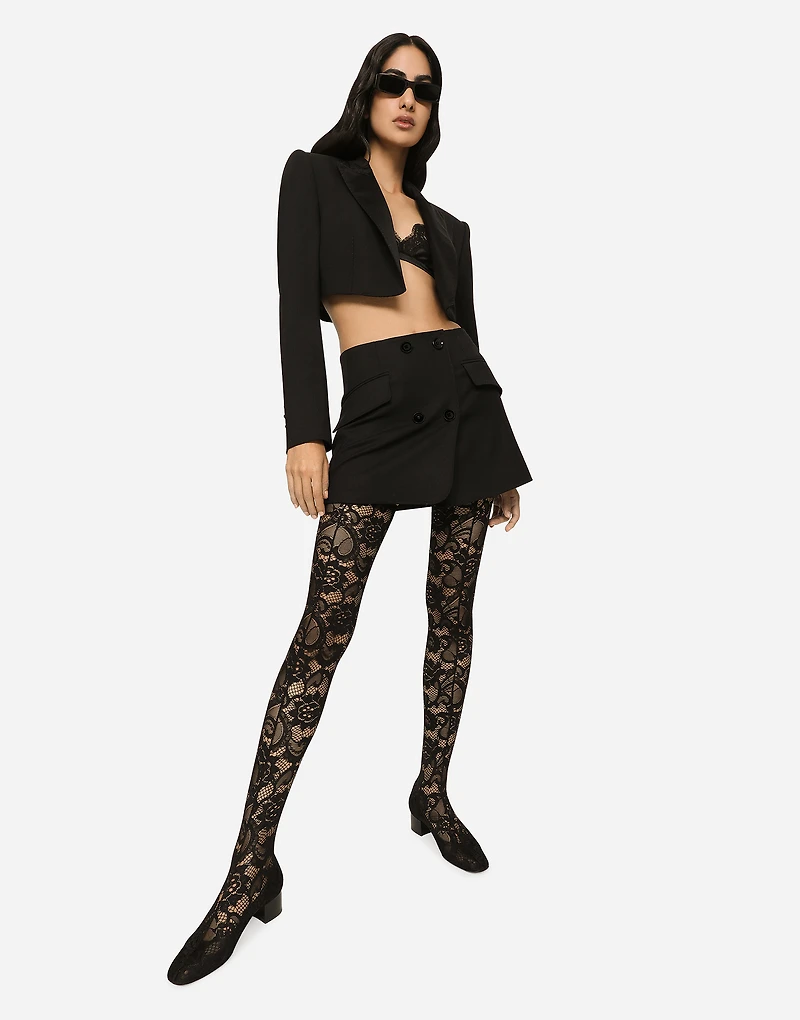 Twill mini wrap skirt
