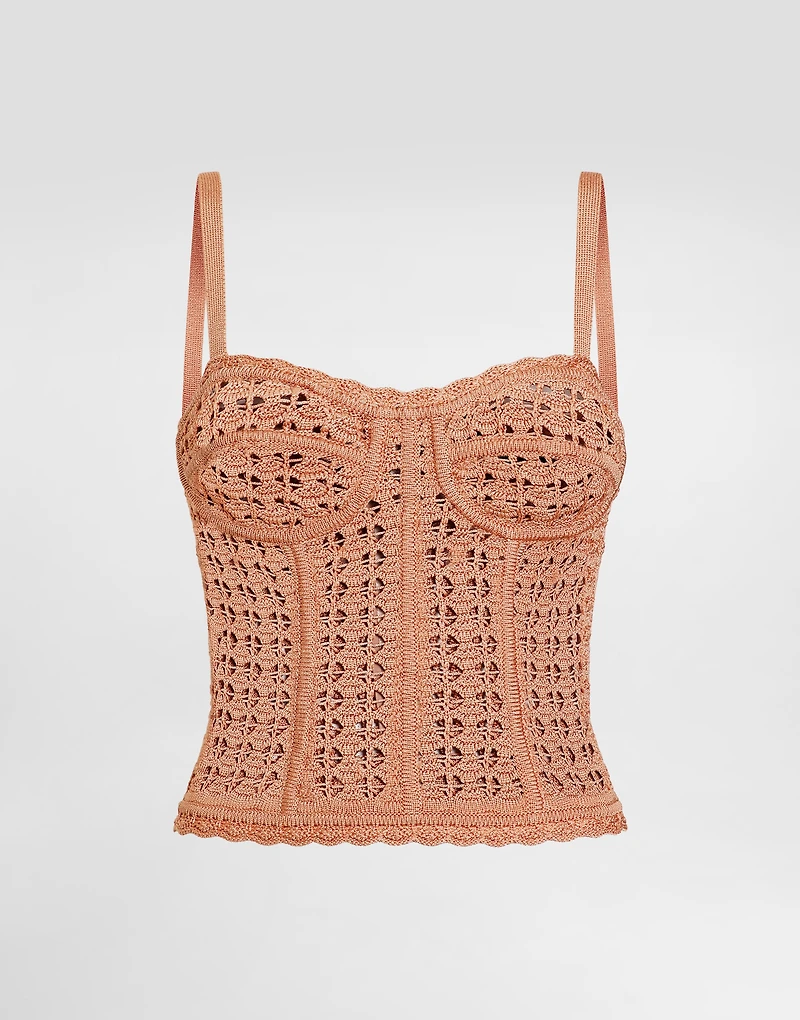 Viscose bustier tank top