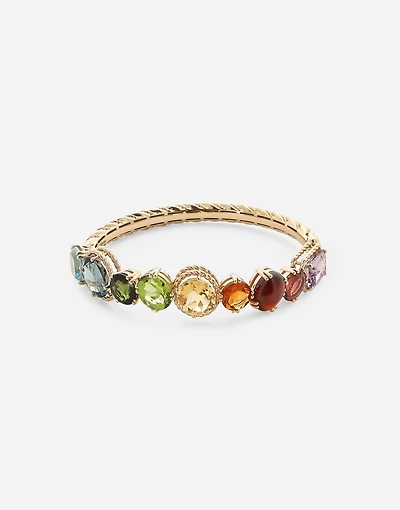 Rainbow Bracelet 18-carat yellow gold and multicolored gems