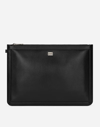 Large calfskin pouch