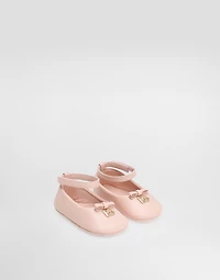 Nappa leather ballet flats with logo