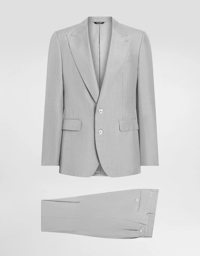 Deconstructed single-breasted silk suit
