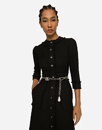 Raschel tweed midi dress