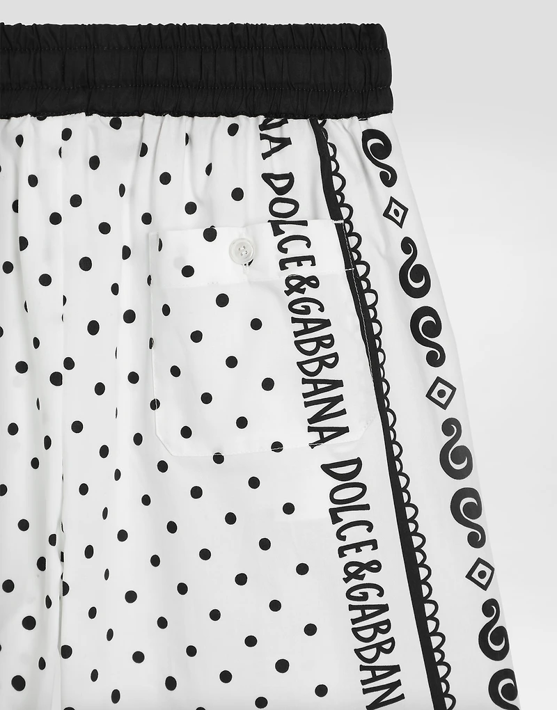 Bandanna-print poplin shorts