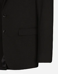Single-breasted stretch cotton Taormina-fit jacket