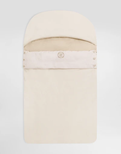 Newborn interlock baby nest with logo and polka dots