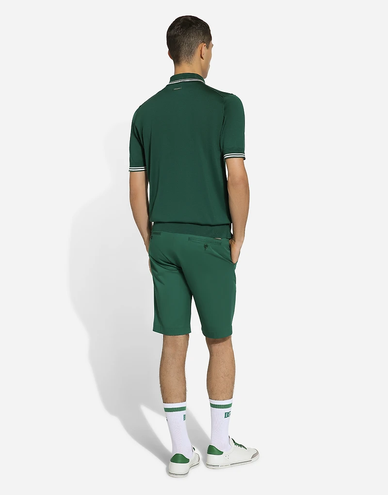 Silk polo-shirt