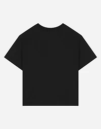 Jersey T-shirt with Dolce&Gabbana logo and rose