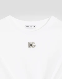 Jersey T-shirt with metal DG logo