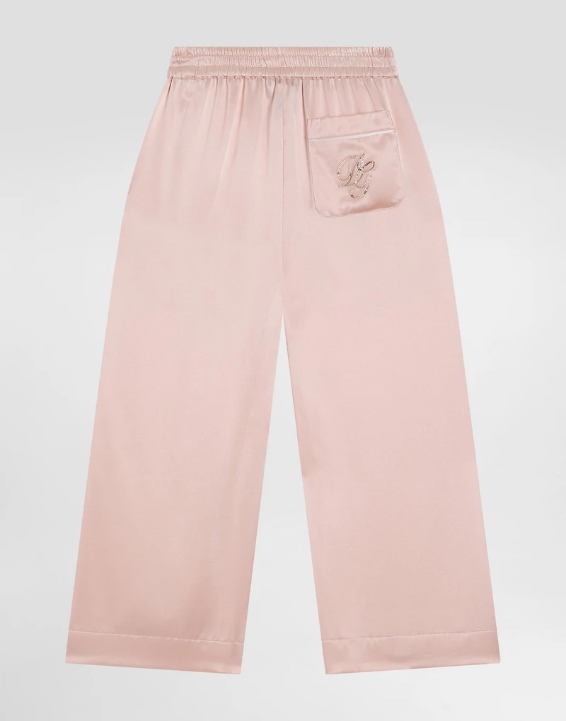 Silk satin vanity trousers