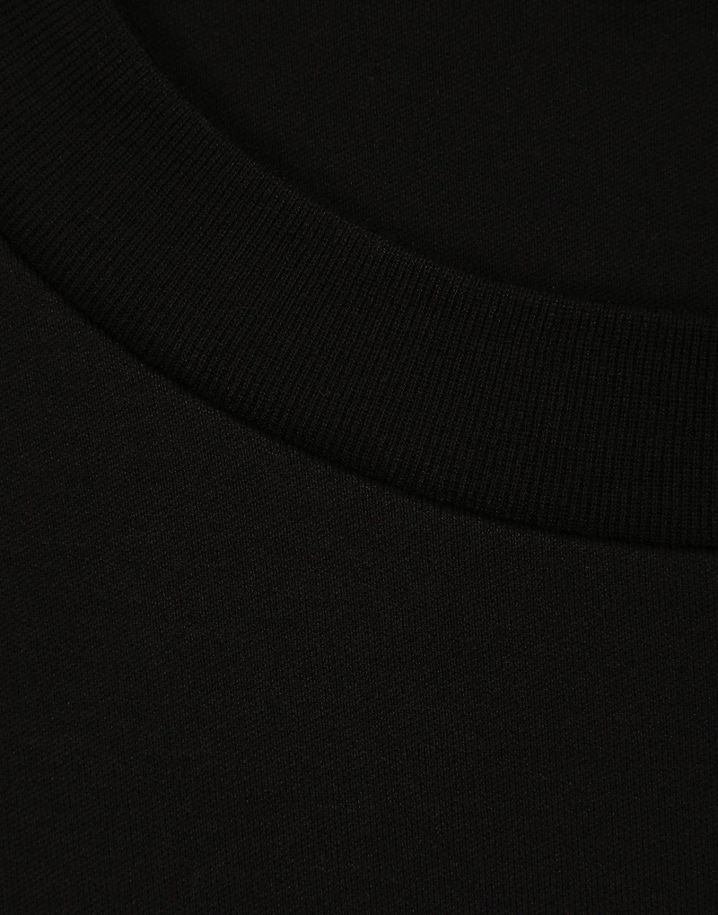 Jersey T-shirt with flocked logo print