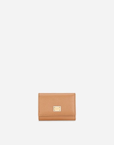 Dauphine calfskin French-flap wallet