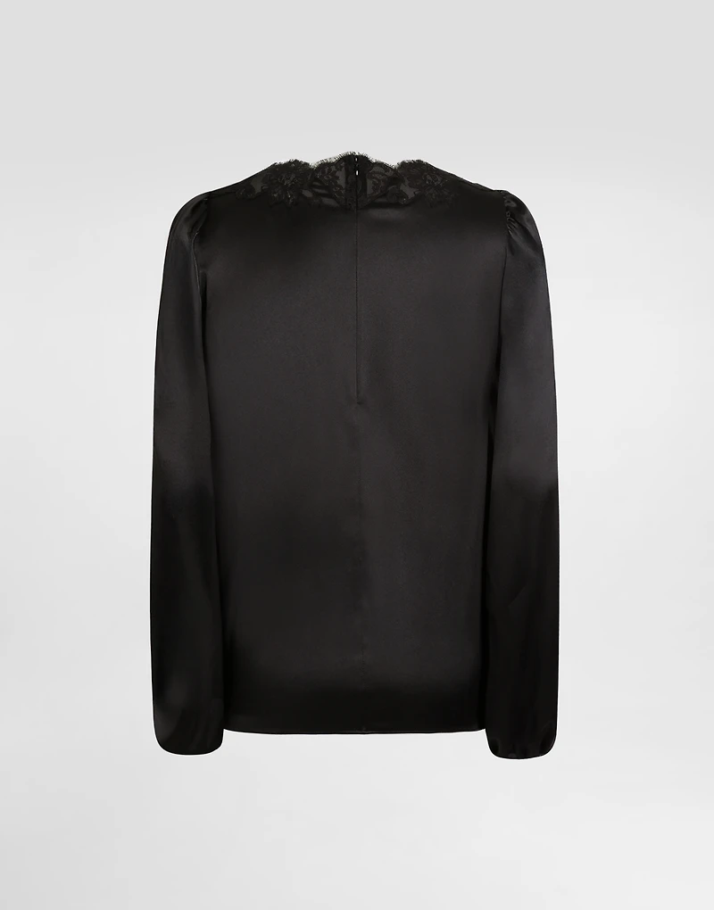 Stretch satin blouse