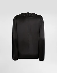 Stretch satin blouse