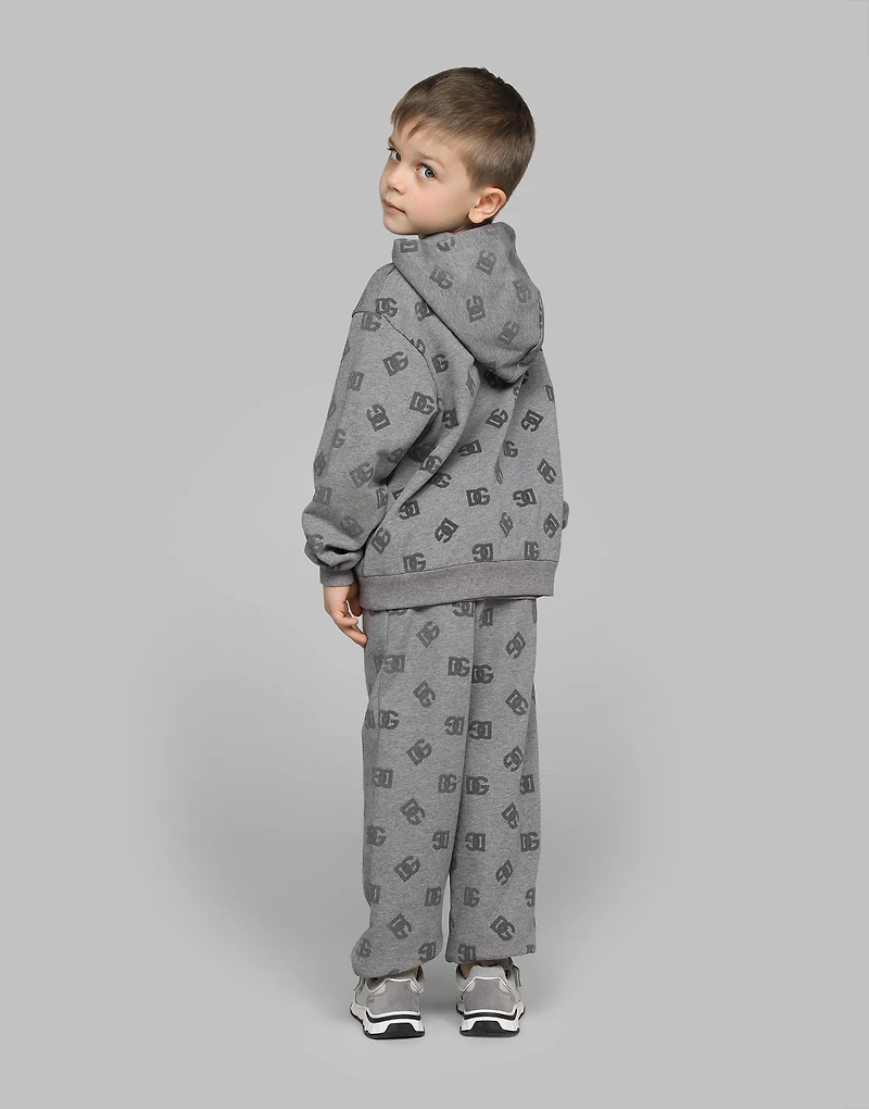 Jersey hoodie with DG logo print